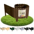 Produktbild: Floranica Beetumrandung Beeteinfassung 40 x 200 cm Braun Rasenkante Holz Gartenzaun Holzzaun Flexibler Rollborder
