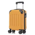 Produktbild: YONSLY Koffer Suitcase S Orange, Trolley Reisekoffer, Rollkoffer Handgepäck mit 4 Rollen 360°, Hartschalenreisekoffer, Zahlenschloss, Weicher Gummigriff