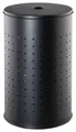 Produktbild: Home4You Wäschetonne Schwarz, Edelstahl, 54 Liter, Höhe 57 cm, Ø 35 cm, (1 St), mit Deckel und Belüftungslöcher