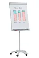 Produktbild: FRANKEN Flipchart, Beschreibbar, Magnetisch, Mobil, Mit Rollen, Whiteboard mit Ständer, Papierhalterung und Stifteablage, 67 x 95 cm, PRO Mobil, FC41, grau