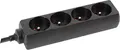 Produktbild: Nitto Perel EB4STB25HQ Multipresa Senza Interruuttore 4 Scomparti Nero