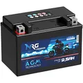 Produktbild: NRG Premium YTX9-BS AGM Motorradbatterie 12V 9,5Ah 210A/EN entspricht Batterie 50812 CTX9-BS ETX9-BS GTX9-BS auslaufsicher wartungsfrei ersetzt 9Ah 8Ah