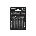 Produktbild: eneloop pro, AA/Mignon NI-MH Akku, 4er-Pack, Kapazität mit min. 2500 mAh, Ready-to-Use NI-MH Akkus, bis zu 500 Mal wiederaufladbar, plastikfreier Verpackung, pro, schwarz