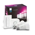Produktbild: Philips Hue Startkit 2 x E27 + Steg & Dimmer - Weiß & Farbe Ambiente, 929002468805