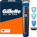 Produktbild: Gillette Fusion Rasierer Edelstahl 3 Kammaufsätze Barttrimmen