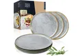 Produktbild: Moritz & Moritz Tafelservice TERRA Dinnerteller Grau (6-tlg), 6 Personen, Porzellan, Speiseteller Geschirrset für 6 Personen