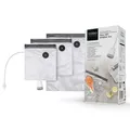 Produktbild: CASO ZIP-Bags & Vacu ZIP-Adapter Set – Wiederverwendbare Vakuumbeutel 150 µm – reißfest, mikrowellen- & spülmaschinengeeignet – Sous Vide geeignet bis 100 °C – bis zu 8x länger frisch
