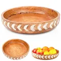 Produktbild: Holzschale Holzschüssel Schale Schüssel aus Mangoholz 30,5 cm 2,5 L