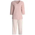 Produktbild: CALIDA Pyjama Graphic Nights Damen (2 tlg) 100% Baumwolle, atmungsaktiv, hautfreundlich, pflegeleicht rosa M (44/46)