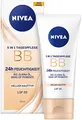 Produktbild: NIVEA 5in1 Tagespflege BB 24h Feuchtigkeit Heller Hauttyp LSF 20 50ml, 50 ml