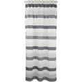 Produktbild: Fertigvorhang, Weiß, Hellgrau, Dunkelblau, Textil, Streifen, 140x245 cm, Oeko-Tex® Standard 100, beliebig kürzbar, für Stange und Schiene geeignet, Wohntextilien, Gardinen & Vorhänge, Fertiggardinen, Fertiggardinen