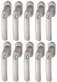 Produktbild: ABUS Fenstergriff abschließbar FG200 - 10er Set - gleichschließend AB208 - Silber, (Set, 10-tlg., 10er Set), In Kippstellung abschließbar
