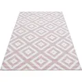 Produktbild: Novel Webteppich Plus Pink, Pink, Textil, Raute, rechteckig, 120x170 cm, Oeko-Tex® Standard 100, für Fußbodenheizung geeignet, schmutzabweisend, Hausstauballergiker lichtunempfindlich, antistatisch, pflegeleicht, strapazierfähig, leicht zusammenrollbar, Teppiche & Böden, Teppiche, Moderne Teppiche