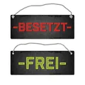 Produktbild: Besetzt - Frei Wendeschild mit Kordel Schild Türschild Türhänger Wendeschild