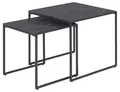 Produktbild: ACTONA GROUP Beistelltisch Infinity (Set, 3 Stück), Satz mit Tischen, Schlittenbeine aus schwarzem Metall, (Set, 2 st)
