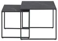 Produktbild: Actona Infinity, Geschachtelter Tisch, Quadratische Form, 4 Bein(e), Schwarz