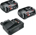 Produktbild: BOSCH Akkupack mit Ladegerät Starter-Set 18V Li-Ion 2x 2,5 Ah