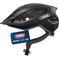Produktbild: ABUS Fahrradhelm Aduro 3.0 LED - Sportiver City-Helm in stilvollem Design für alltägliche und sportliche Touren - mit Rücklicht - für Damen und Herren - Größe L, Schwarz
