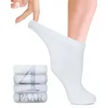 Produktbild: Fiera Besa Diabetikersocken Diabetiker Socken Damen mit Lycra, 4 Paar, Knöchelhoch weiß 35-38