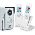 Produktbild: GOLIATH Funk Video Türsprechanlage, mit Kamera und Türöffner, 2 Familienhaus, Nachtsicht, AV-VTF05