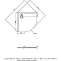 Produktbild: Hoesch Viertelkreis-Duschwanne MUNA 900x900x30mm we (4196xA.010)