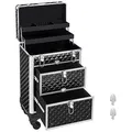 Produktbild: SONGMICS Kosmetikkoffer Aluminium schwarz 34,0 x 24,0 x 48,0 cm