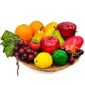 Produktbild: Laiiqi 17 Stück Gefälschte Früchte, Simulations-Obst-Requisiten für Fotografie, Display, lebensechte realistische künstliche gefälschte Früchte Home Decor Craft Fruit Set Gefälschte Zitrone