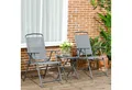 Produktbild: Outsunny Balkonset Sitzgruppe 3tlg., Klappbares Balkonmöbel-Set inkl. 1 Tisch, 2 Stühlen, (Gartenmöbel-Set, 3-tlg., Bistro-Set), Gartengarnitur für Garten, Terrasse, Mesh, Hellgrau