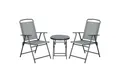 Produktbild: Outsunny Balkonset Sitzgruppe 3tlg., Klappbares Balkonmöbel-Set inkl. 1 Tisch, 2 Stühlen, (Gartenmöbel-Set, 3-tlg., Bistro-Set), Gartengarnitur für Garten, Terrasse, Mesh, Hellgrau