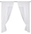 Produktbild: HOME WOHNIDEEN Vorhang Home fashion 046394-0105 Raffgarnitur Batist, Stoff, Weiß, 125 x 75 cm, halbtransparent, 100% Polyester