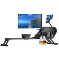 Produktbild: Skandika Rudergerät Nemo III Hybrid | Wasser- und Magnetwiderstand, 32 elektrische Widerstandsstufen, 15 Programme, bis 200 cm, App-kompatibel, aufstellbar | Wasserrudergerät, Fitnessgerät für Zuhause
