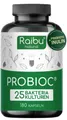 Produktbild: Probiotika Kulturen Komplex Kapseln, Mit 25 Bakterienstämme + Inulin, 180 St – RAIBU