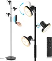 Produktbild: SIBRILLE Stehlampe LED Deckenfluter mit Fernbedienung & Touch 3 Leuchten Schwarz