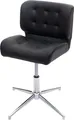 Produktbild: Bürostuhl MCW-H42, Drehstuhl Schreibtischstuhl, drehbar höhenverstellbar Kunstleder schwarz, Chromfuß