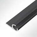 Produktbild: LYSEL® Kederschiene Kederleiste Kederprofil 15x30mm pulverbeschichtet 2m 45° Schwarz Ø10mm für Keder 6-9mm