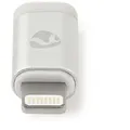 Produktbild: Nedis Lightning-Adapter - Apple Lightning 8-Pin - USB Micro-B Buchse - Vergoldet - Rund - Aluminium - Verpackung mit Sichtfenster - Silber