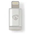 Produktbild: Nedis Lightning-Adapter | Apple Lightning 8-Pin | USB Micro-B Buchse | Vergoldet | Aluminium | Verpa (CCTB39901AL)