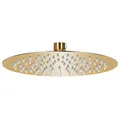 Produktbild: vidaXL Regenbrause Anti-Kalk-Düsen Brausekopf Duschkopf Kopfbrause Regendusche Duschbrause Wand Decke Edelstahl 20cm Rund Golden Silikon