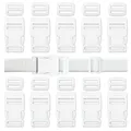 Produktbild: None-Branded 10 Stück Release Schnallen mit Tri-Glide Slides Kunststoff verst...