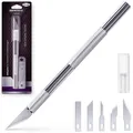 Produktbild: Profi Bastelmesser Skalpell Set mit 5x Ersatzklingen - Cuttermesser/Hobbymess...