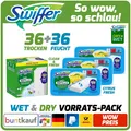 Produktbild: Vorratspack 36+36 WET&DRY für Swiffer Bodenwischer