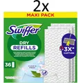 Produktbild: 2X SWIFFER BODEN STAUBTÜCHER DRY REFILLS MAXI PACK 2 X 36 STÜCK 3X CAPTURE *NEU*