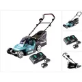Produktbild: Makita DLM 432 PG2 Akku Rasenmäher 36 V ( 2x 18 V ) 43 cm Brushless + 2x Akku 6,0 Ah + Doppel Ladege (Akkubetrieb) (DLM432PG2)