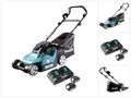 Produktbild: Makita DLM 432 PG2 Akku Rasenmäher 36 V ( 2x 18 V ) 43 cm Brushless + 2x Akku 6,0 Ah + Doppel Ladegerät