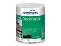 Produktbild: Remmers Deckfarbe schwarz, 0,75 Liter, Deckfarbe für innen und außen, Wetterschutzfarbe viele Untergründe, hochdeckend, wetterfest