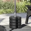 Produktbild: vidaXL Pavillon-Gewichte 4 Stk. Schwarz 220x50 mm Beton