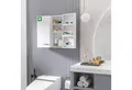 Produktbild: Kleankin Medizinschrank 2-türiger Medikamentenschrank mit 6 Einlegeböden (Arzneischrank, 1-St., Apothekerschrank) Stahl, Weiß, 55 x 18 x 60 cm