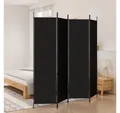 Produktbild: furnicato Raumteiler 4-tlg. Paravent Schwarz 200x200 cm Stoff, 1-tlg.