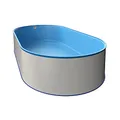 Produktbild: Schwimmbecken-Set in Ovalform, (L x B x T) 8,00 m x 4,20 m x 1,20 m, Made in Europe, Oval-Pool mit Edelstahlleiter, Sandfilter, Skimmer
