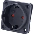 Produktbild: AS Schwabe 45081  Einbau-Steckdose   IP20 Schwarz